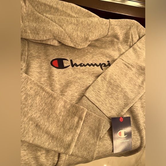 Champion Hoodie Big Kids Boys Sweatshirt Fleece Classic Script Logo Large 14-16 - Picture 3 of 4
